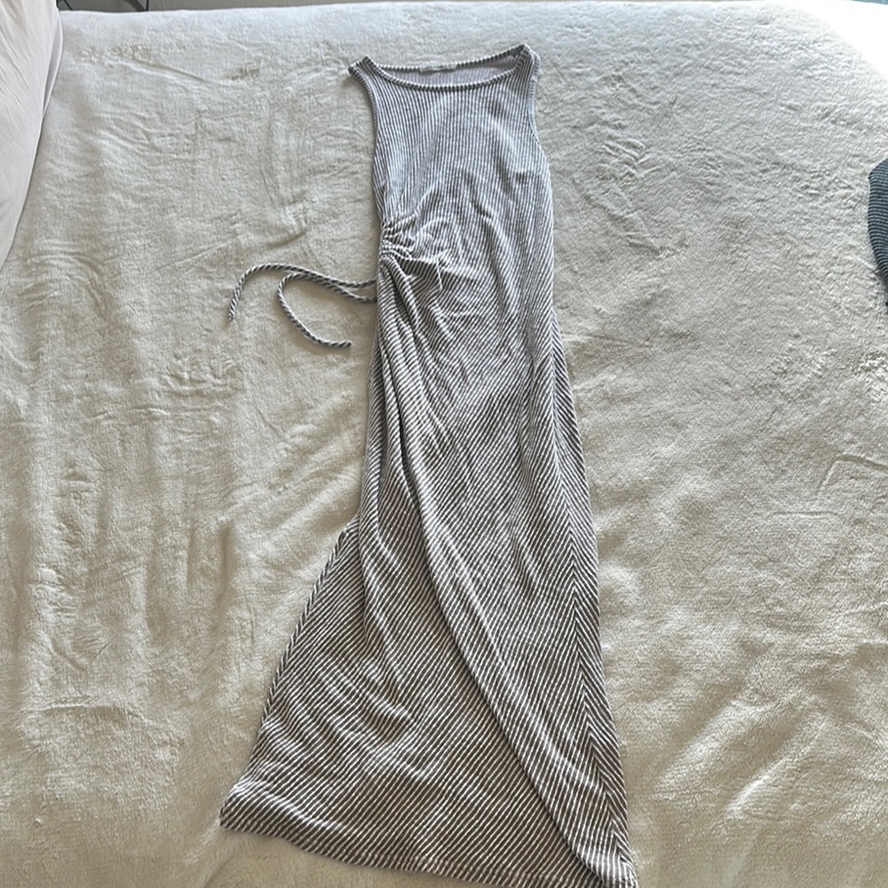 Striped Sleeveless Maxi Dress